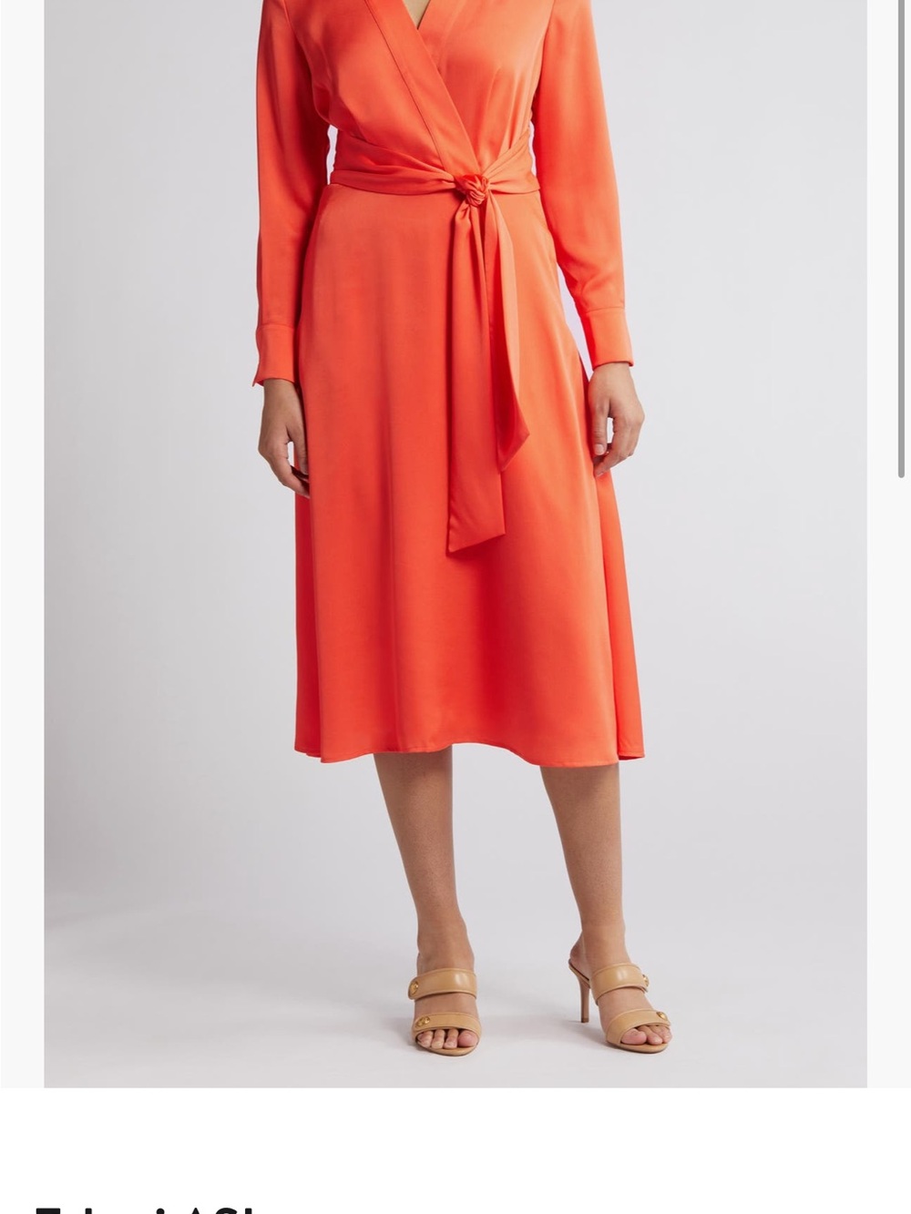 Tahari ASL Bright Orange Trench Coat